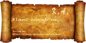 Klausz Azucséna névjegykártya